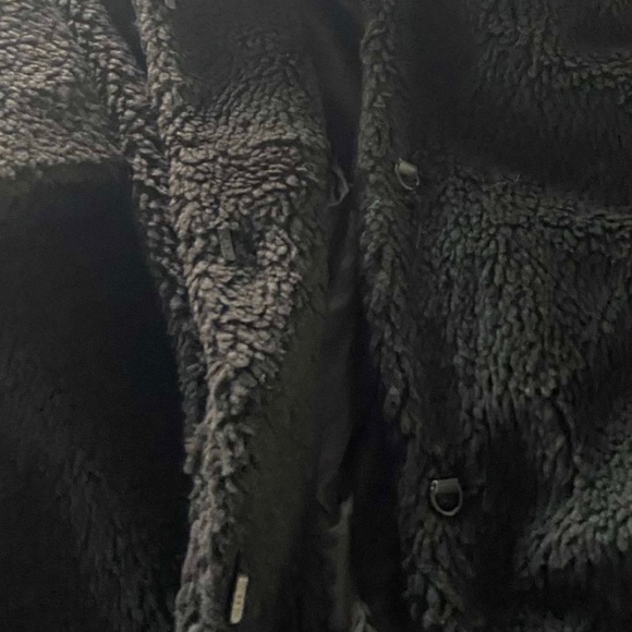 Black Sherpa Plush Teddy Long Over Knees NWT Thick Warm Lined Faux Fur Coat - Picture 9 of 12